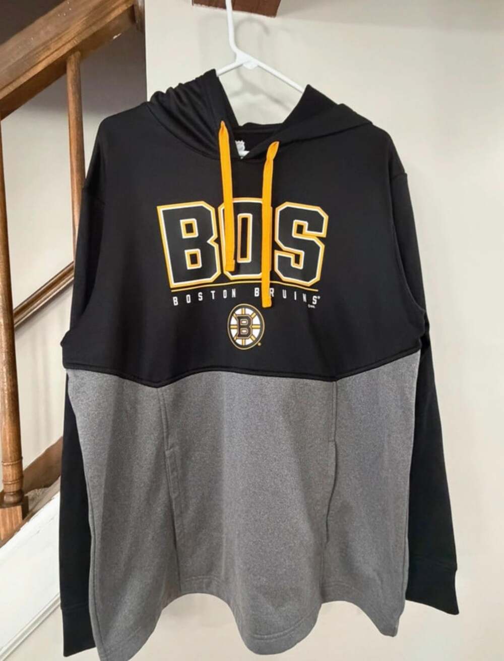 Fanatics Boston Bruins Hoodie Size L Black Gray NHL Hockey